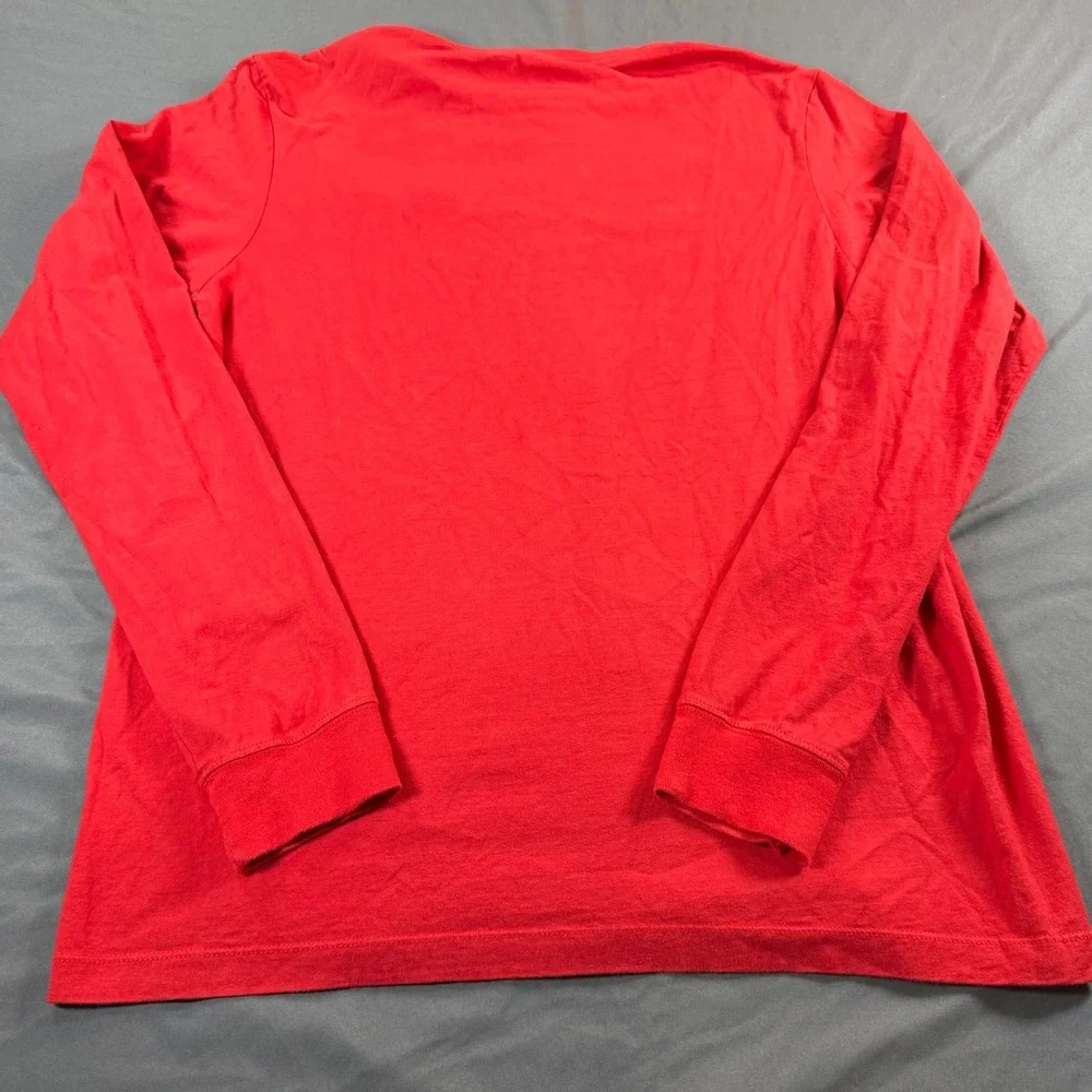 Nike The Nike Tee Mens Medium Red Long Sleeve Embroidered Futura Logo T-Shirt